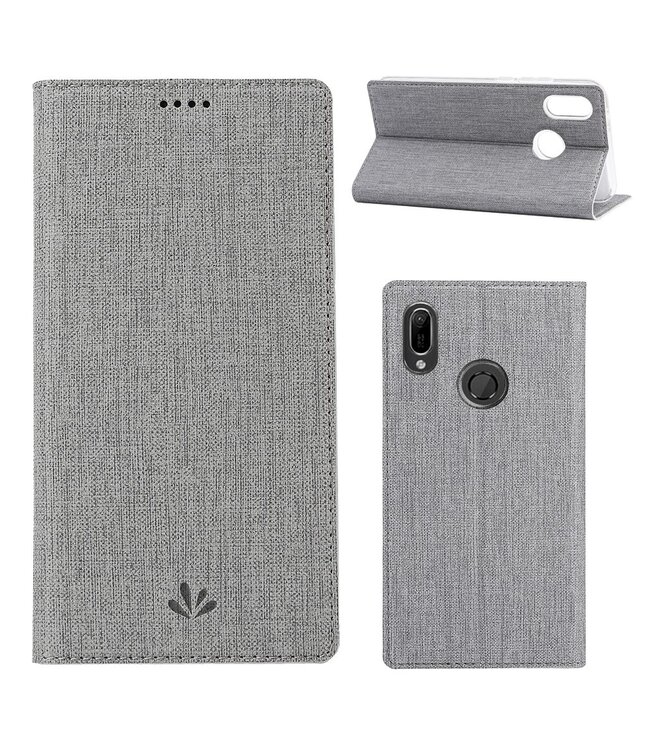 Vili DMX Vili Grijs Bookcase Hoesje voor de Huawei Y6 (2019)