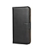 Zwart Genuine Lederen Bookcase Hoesje voor de Huawei Y6 (2019)