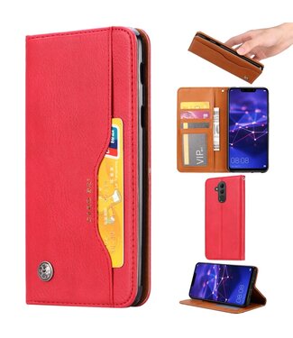 Rood Bookcase Hoesje Huawei Mate 20 Lite