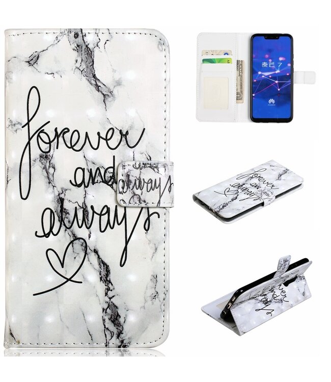 Quote Bookcase Hoesje voor de Huawei Mate 20 Lite