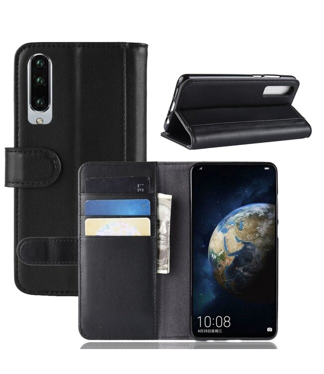 Zwart Bookcase Hoesje voor de Huawei P30