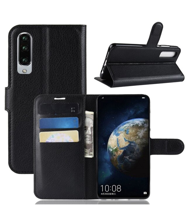 Zwart Bookcase Hoesje voor de Huawei P30