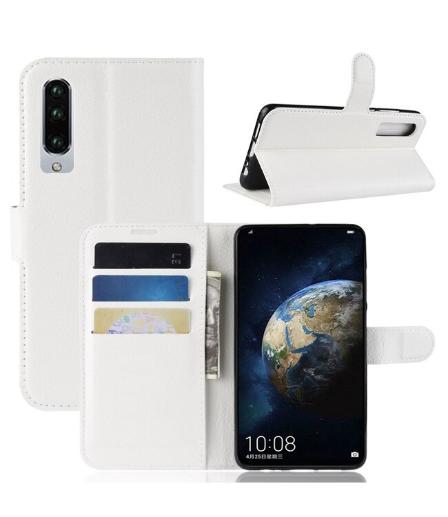 Wit Bookcase Hoesje voor de Huawei P30