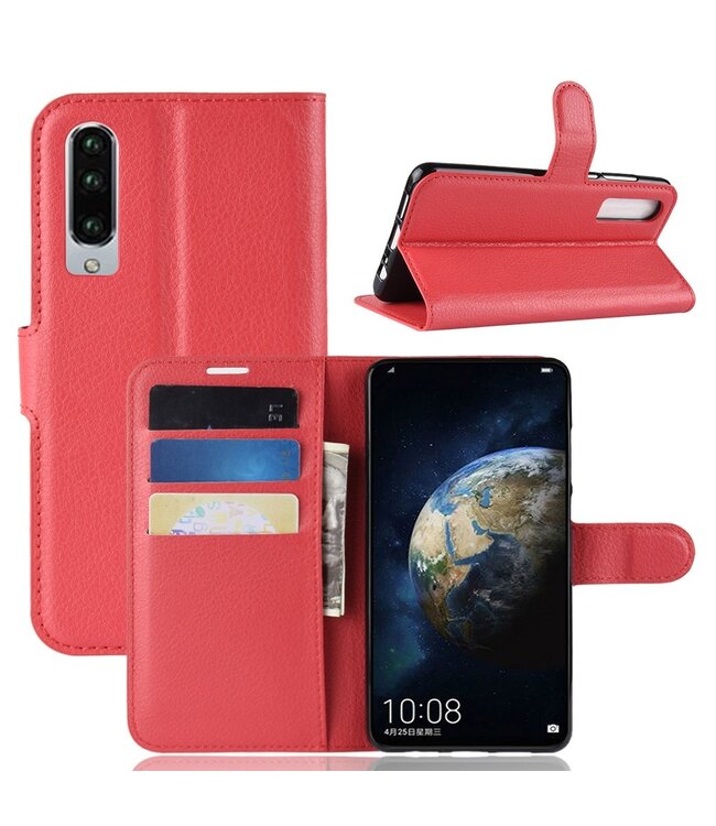 Rood Bookcase Hoesje voor de Huawei P30