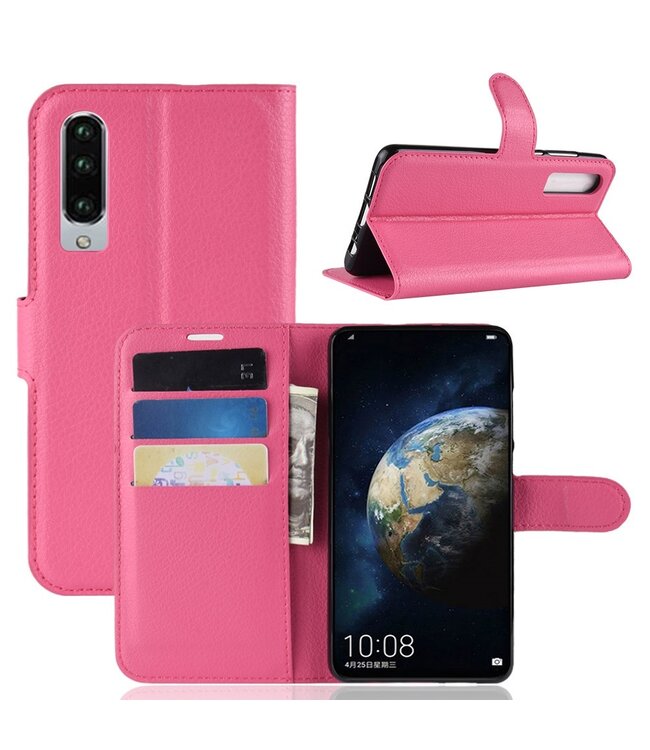 Roze Bookcase Hoesje voor de Huawei P30