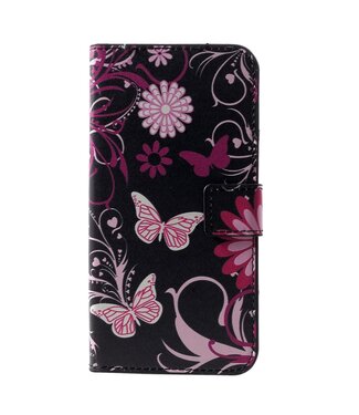 Roze Vlinders Bookcase Hoesje Huawei P30