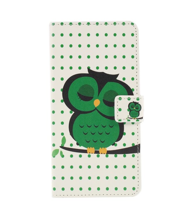 Groene Uil Bookcase Hoesje voor de Huawei P30 Lite