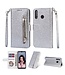 Zilver Glitters Bookcase Hoesje voor de Huawei P30 Lite