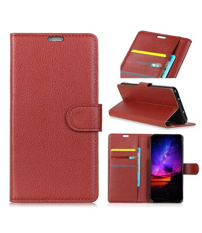 Bruin Bookcase Hoesje voor de Huawei P30 Pro