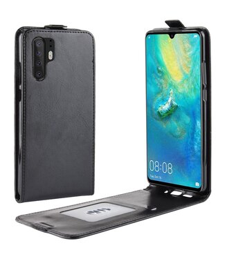 Zwart Flipcase Hoesje Huawei P30 Pro