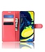 Rood Bookcase Hoesje voor de Samsung Galaxy A80