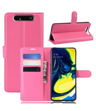 Roze Bookcase Hoesje Samsung Galaxy A80