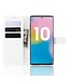 Wit Litchee Bookcase Hoesje voor de Samsung Galaxy Note 10 Plus