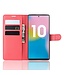 Rood Litchee Bookcase Hoesje voor de Samsung Galaxy Note 10 Plus