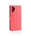 Rood Litchee Bookcase Hoesje voor de Samsung Galaxy Note 10 Plus