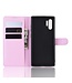 Lichtroze Litchee Bookcase Hoesje voor de Samsung Galaxy Note 10 Plus