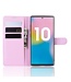 Lichtroze Litchee Bookcase Hoesje voor de Samsung Galaxy Note 10 Plus