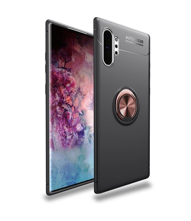 Zwart / Rosegoud TPU Hoesje voor de Samsung Galaxy Note 10 Pro