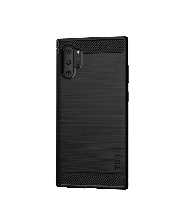 Mofi Zwart Carbon TPU Hoesje voor de Samsung Galaxy Note 10 Plus