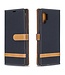 Zwart Jeans Bookcase Hoesje voor de Samsung Galaxy Note 10 Plus