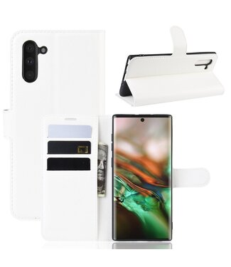 Wit Bookcase Hoesje Samsung Galaxy Note 10