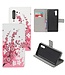 Roze Bloesem Bookcase Hoesje voor de Samsung Galaxy Note 10