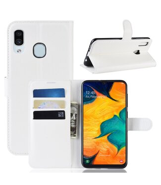Wit Bookcase Hoesje Samsung Galaxy A30