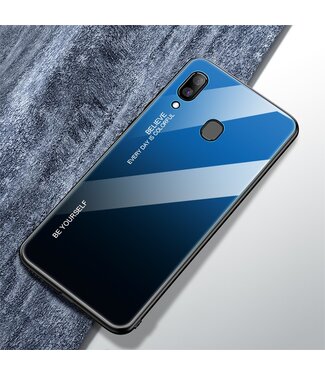 Blauw/Zwart Hybrid Hoesje Samsung Galaxy A30