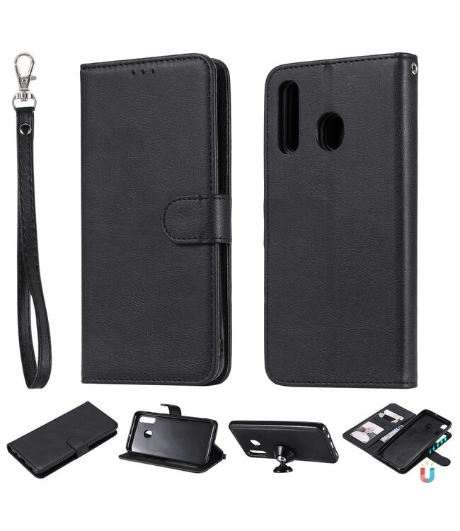 Zwart 2-in-1 Bookcase Hoesje voor de Samsung Galaxy A50 / A30s