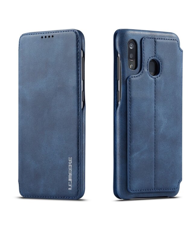 LC.IMEEKE LC.IMEEKE Blauw Bookcase Hoesje voor de Samsung Galaxy A30