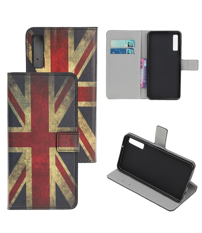 Britse Vlag Bookcase Hoesje voor de Samsung Galaxy A70