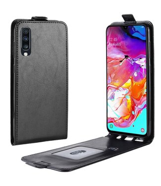 Zwart Flipcase Hoesje Samsung Galaxy A70