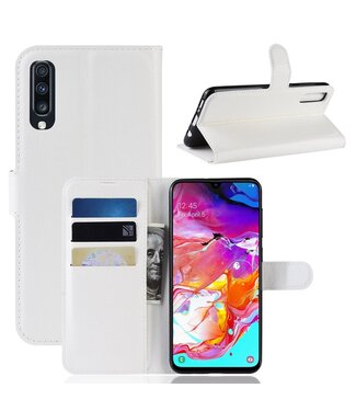 Wit Bookcase Hoesje Samsung Galaxy A70