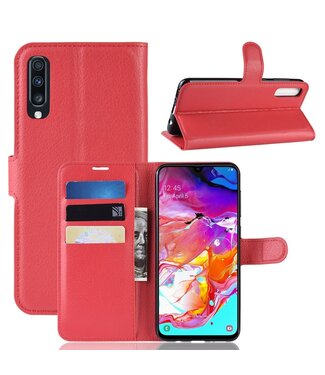 Rood Bookcase Hoesje Samsung Galaxy A70