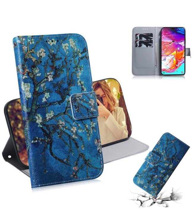 Bloemetjes Bookcase Hoesje voor de Samsung Galaxy A70