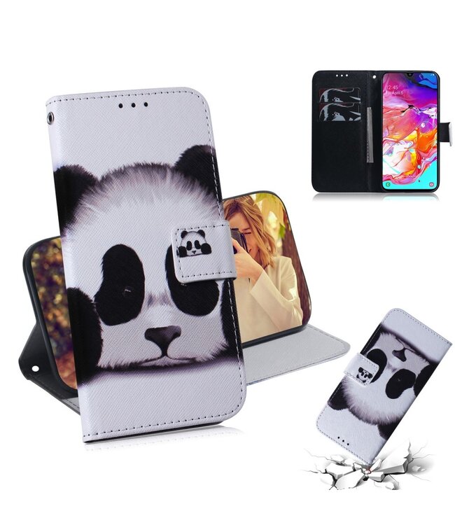 Panda Bookcase Hoesje voor de Samsung Galaxy A70