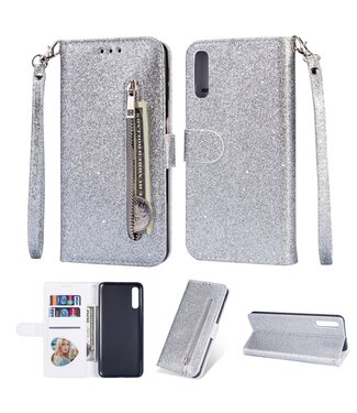 Zilver Bookcase Hoesje Samsung Galaxy A70