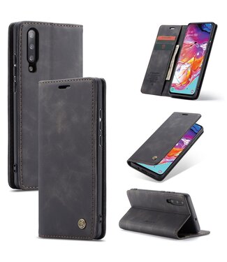 CaseMe Zwart Bookcase Hoesje Samsung Galaxy A70