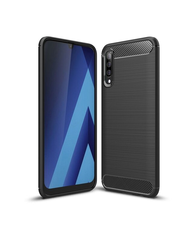 Zwart Carbon TPU Hoesje voor de Samsung Galaxy A50 / A30s