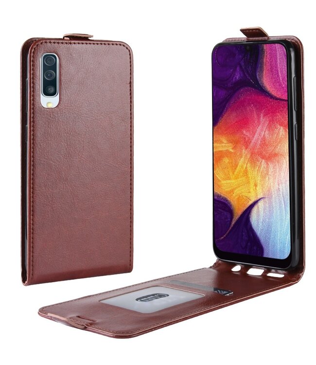 Bruin Flipcase Hoesje voor de Samsung Galaxy A50 / A30s