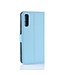 Lichtblauw Litchee Bookcase Hoesje voor de Samsung Galaxy A50 / A30s