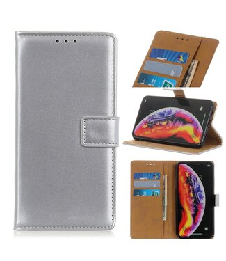 Zilver Bookcase Hoesje Samsung Galaxy A40