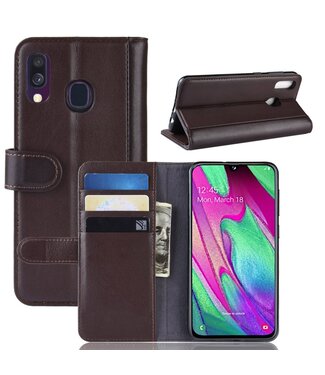 Bruin Bookcase Hoesje Samsung Galaxy A40