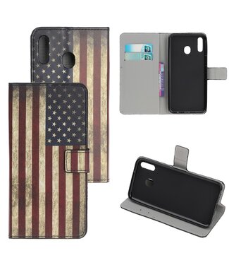 Amerikaanse Vlag Bookcase Hoesje Samsung Galaxy A40