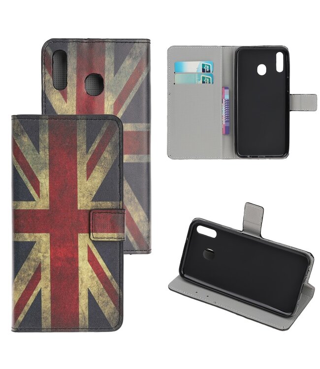 Britse Vlag Bookcase Hoesje voor de Samsung Galaxy A40