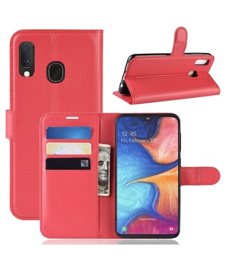 Rood Bookcase Hoesje Samsung Galaxy A20e