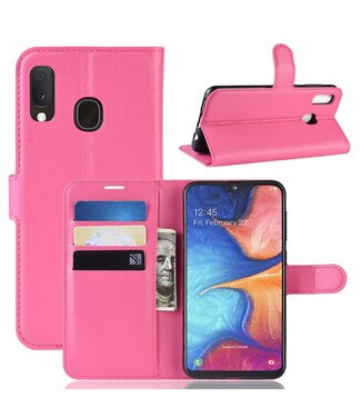 Roze Bookcase Hoesje Samsung Galaxy A20e