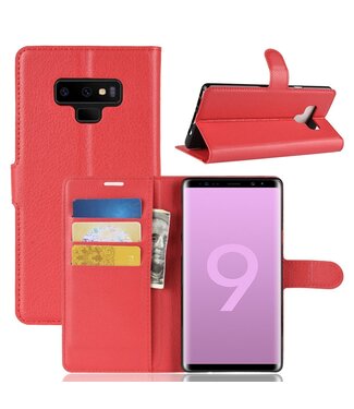 Rood Bookcase Hoesje Samsung Galaxy Note 9
