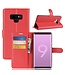 Rood Bookcase Hoesje voor de Samsung Galaxy Note 9