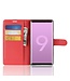 Rood Bookcase Hoesje voor de Samsung Galaxy Note 9